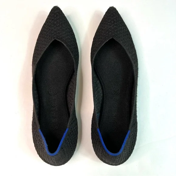 Rothy's The Point Retired Honeycomb Flats in Black Size 11 - Picture 12 of 13